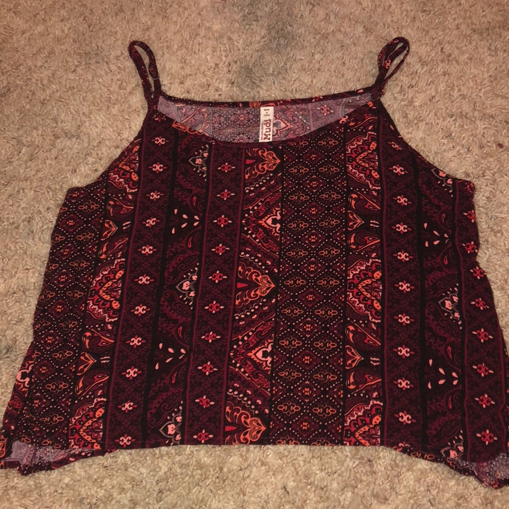 cropped flowy tank top